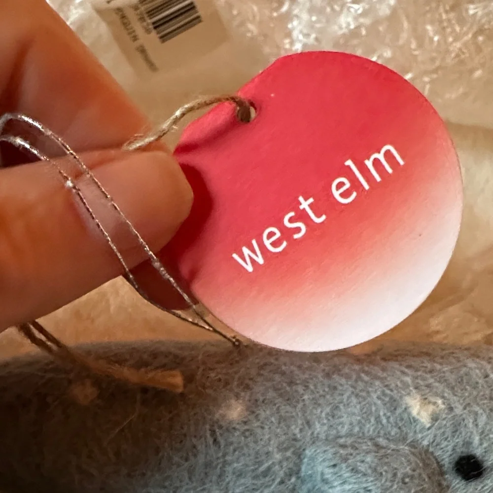 West Elm + Crate&Barrel Ornaments 5- whales, penguin, polar bear, acorns
